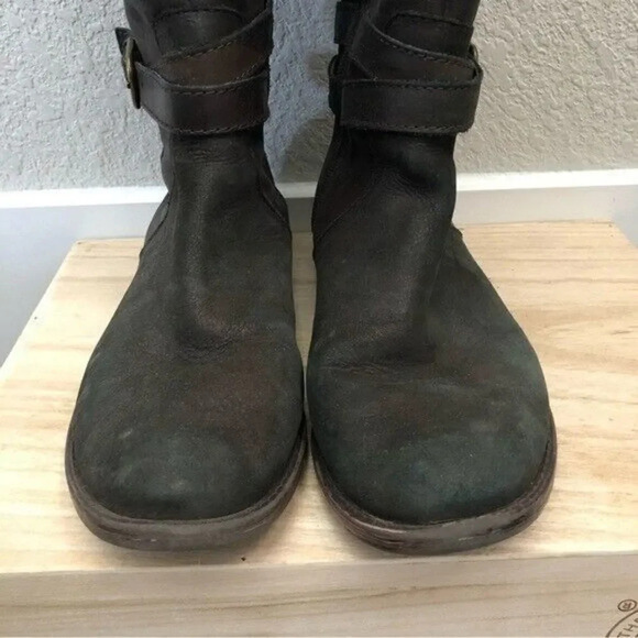 Lucky Brand Espresso Brown Ostrand Leather Riding Boots 8 - Picture 5 of 6